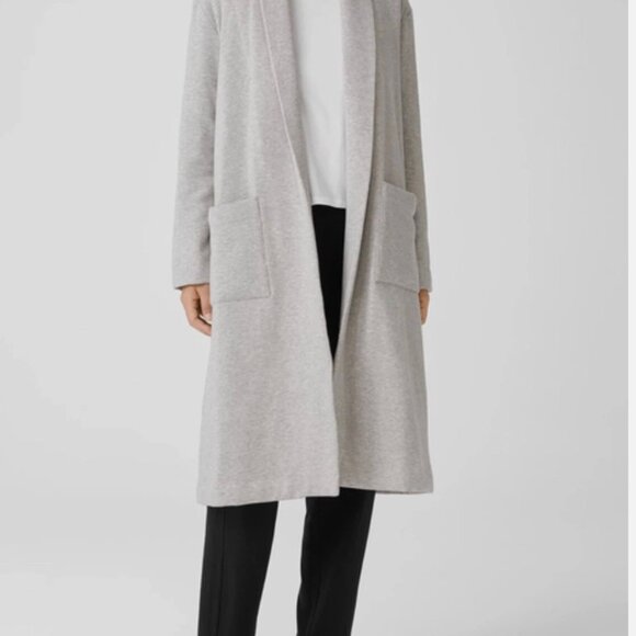 NWT Eileen Fisher Cozy Brushed Terry Hug Padded Coat - Picture 7 of 10